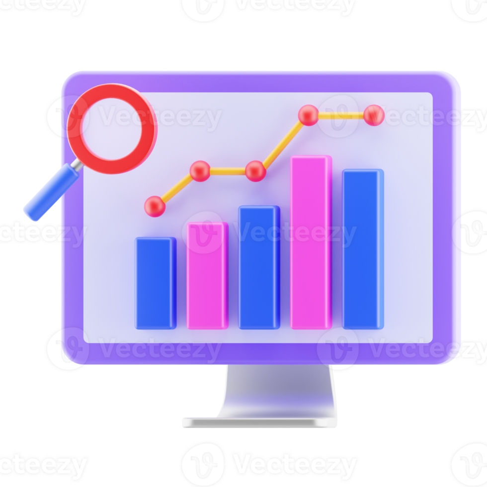 colorful graph on computer screen png