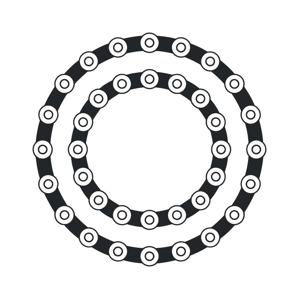 Concentric Circular Chain Illustration vector