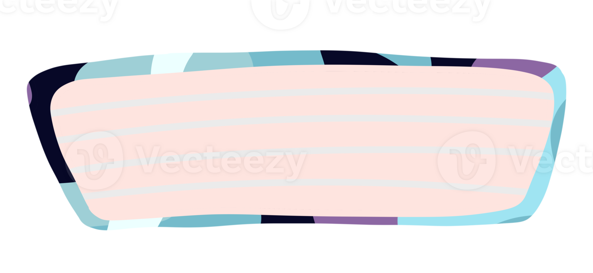 The border is composed of various geometric shapes and shades of blue, turquoise, purple, and dark blue, creating a vibrant and modern aesthetic. png