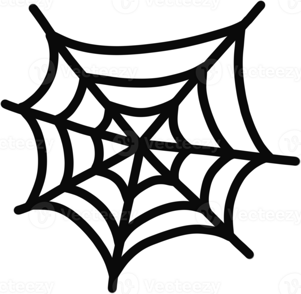 The spider web is depicted with thin, stark black lines forming a classic radial pattern with concentric rings. png