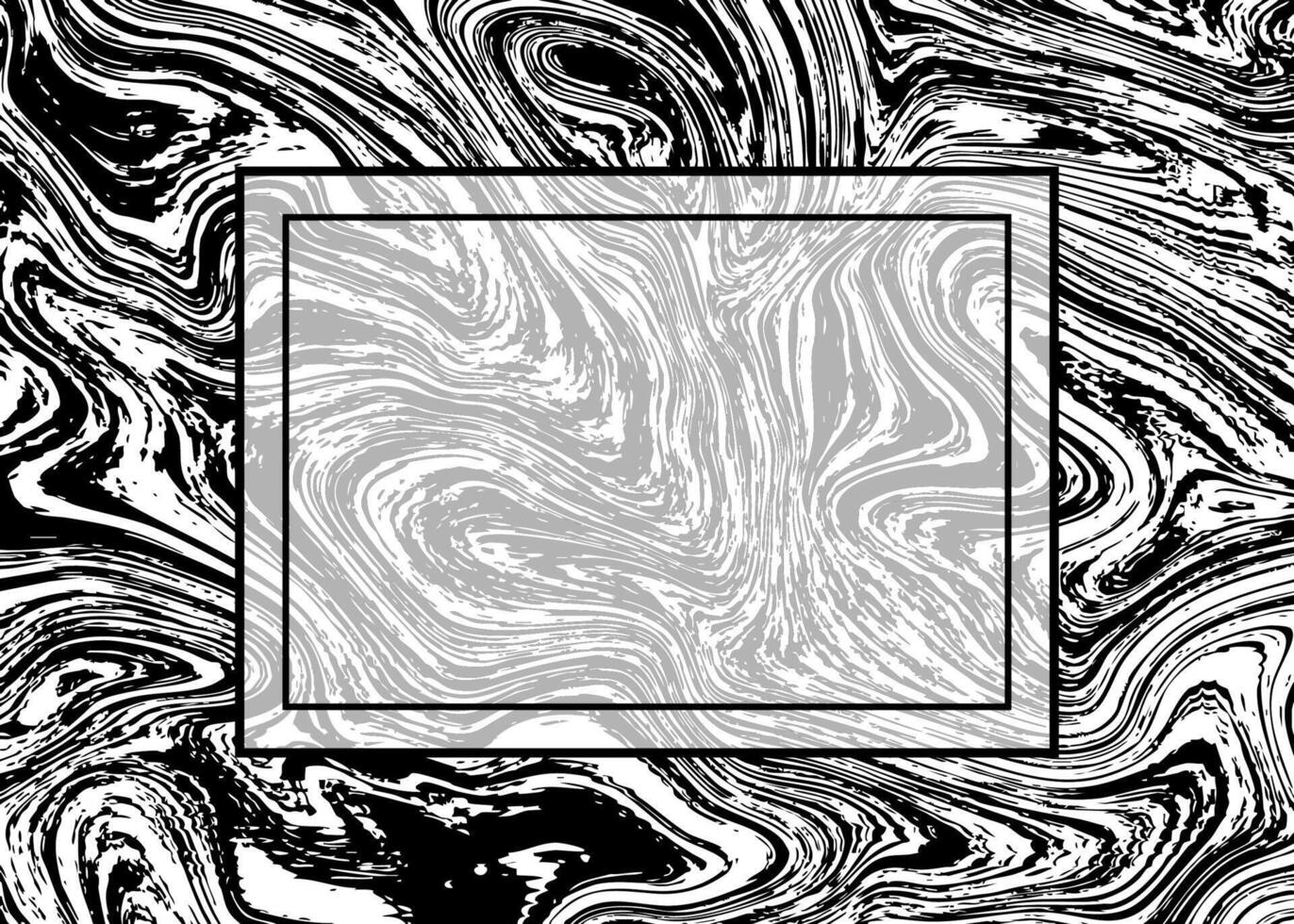 Abstract black and white marble or liquid background vector