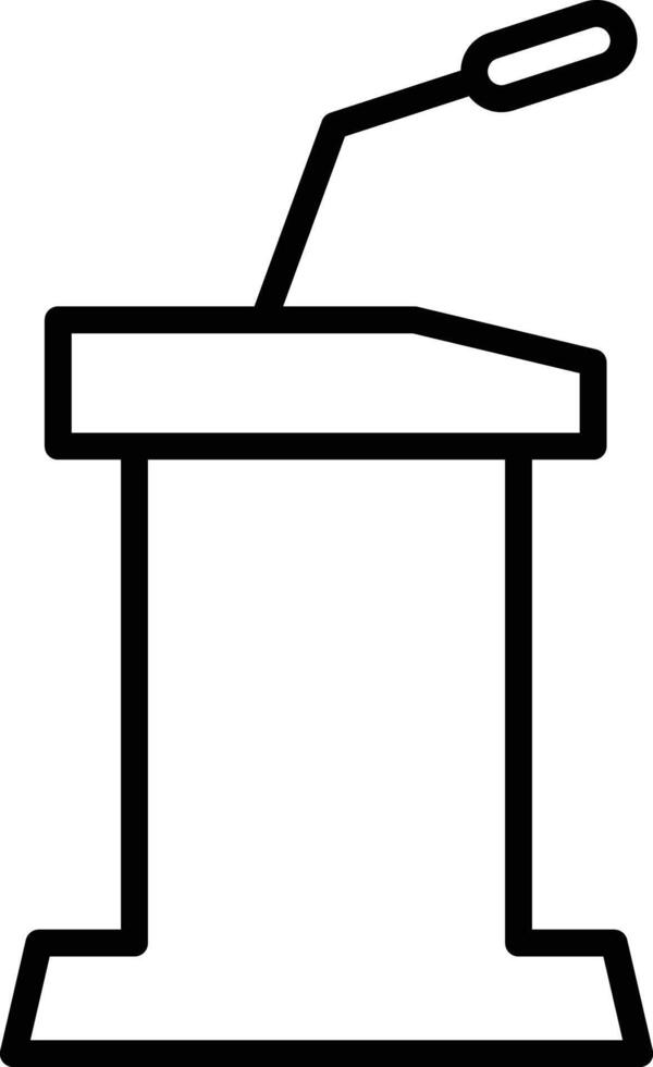 lectern icon from education collection. Thin linear lectern, podium, tribune outline icon. Outline tribune icon, symbol for web and mobile vector