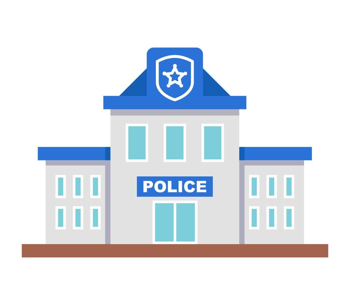 Police Station building icon symbol vector