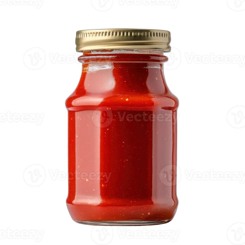 Red sauce jar isolated on transparent background png