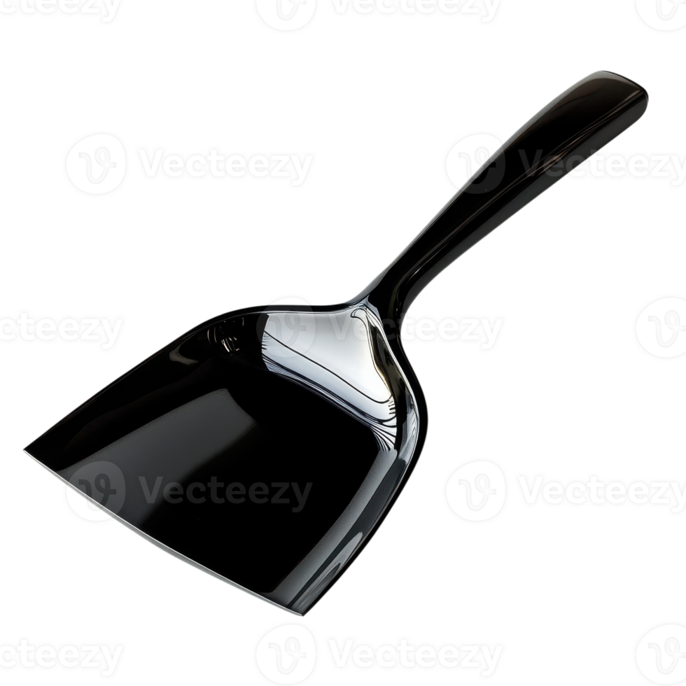 A black plastic scoop on transparent background png