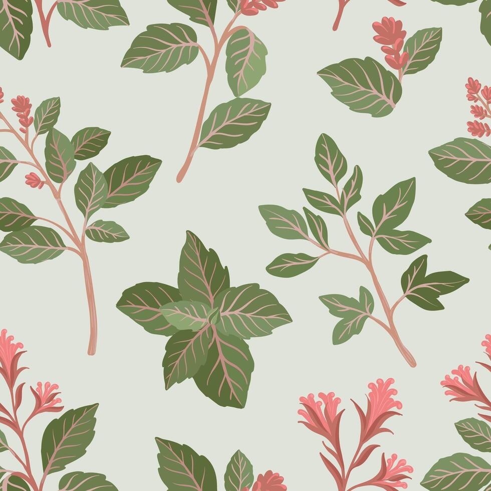 vibrant green leafy pattern design vector
