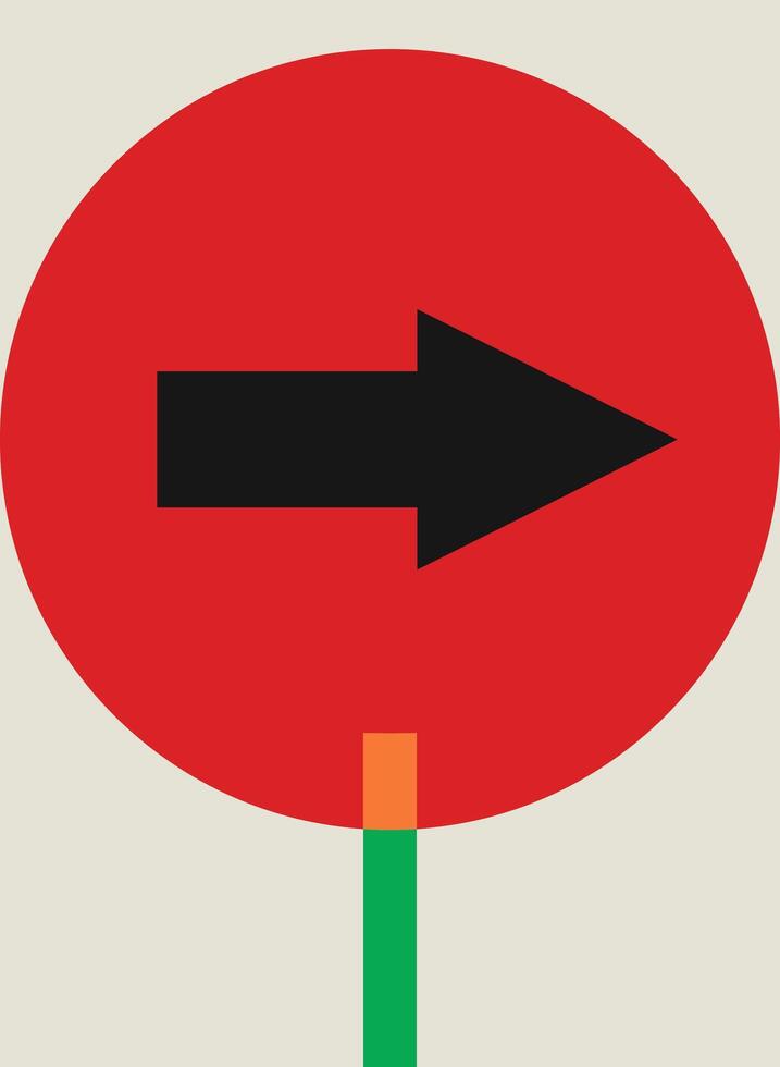 Illustration wall art turn way unique design vector