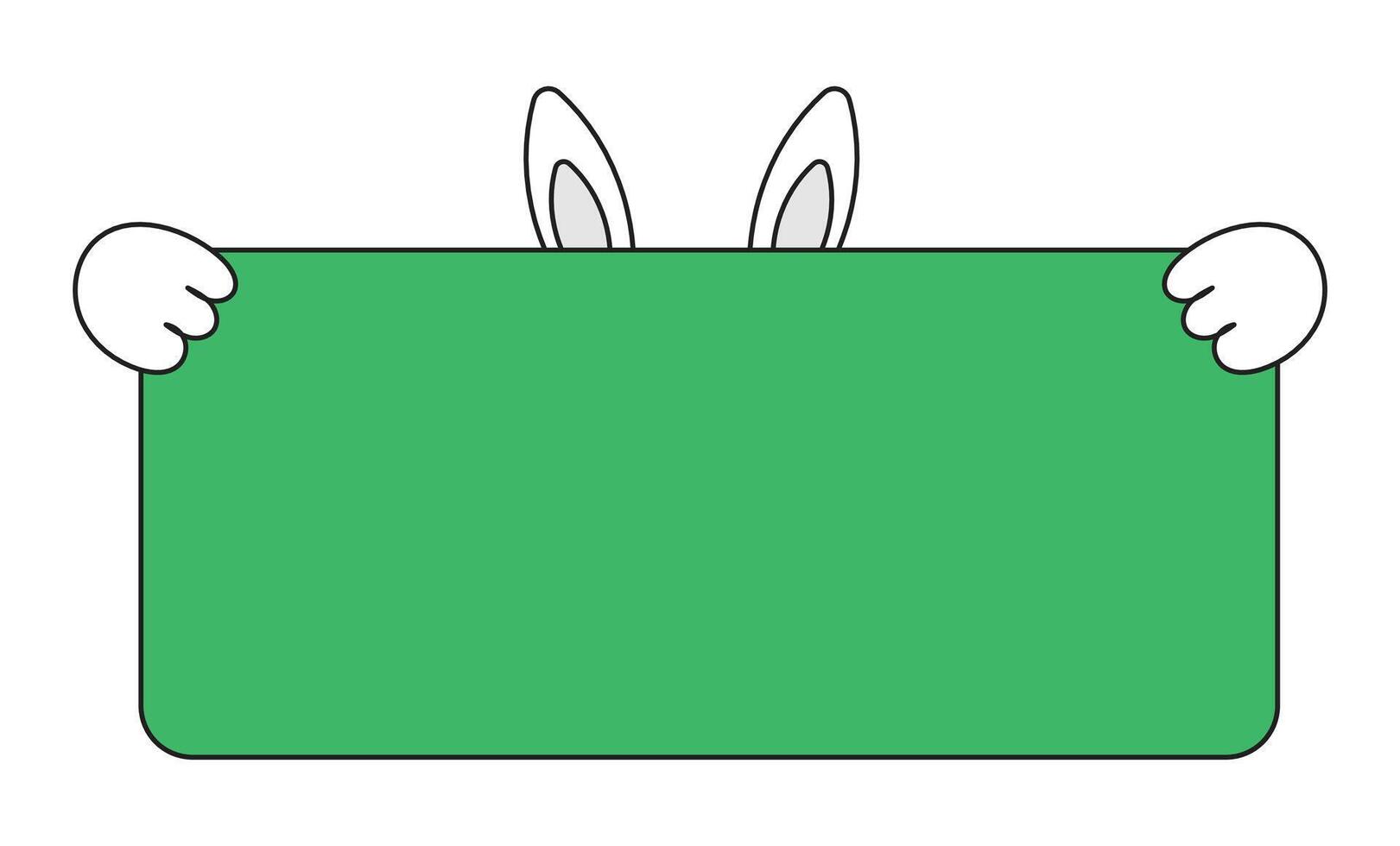 Illustration rabbit hold sign board isolated vector