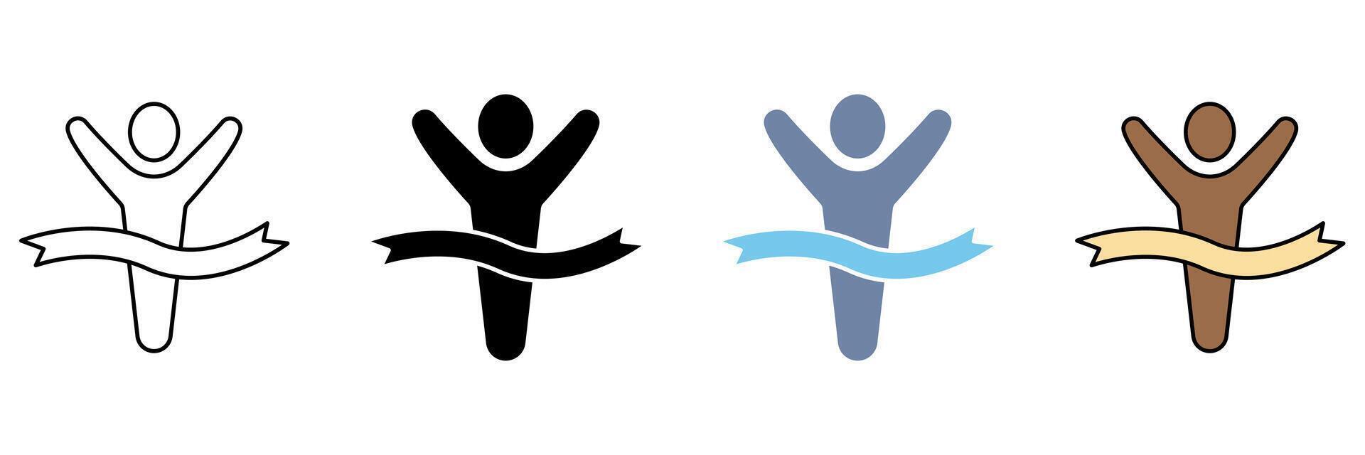 FINISH LINE concept line icon. Simple element illustration. vector