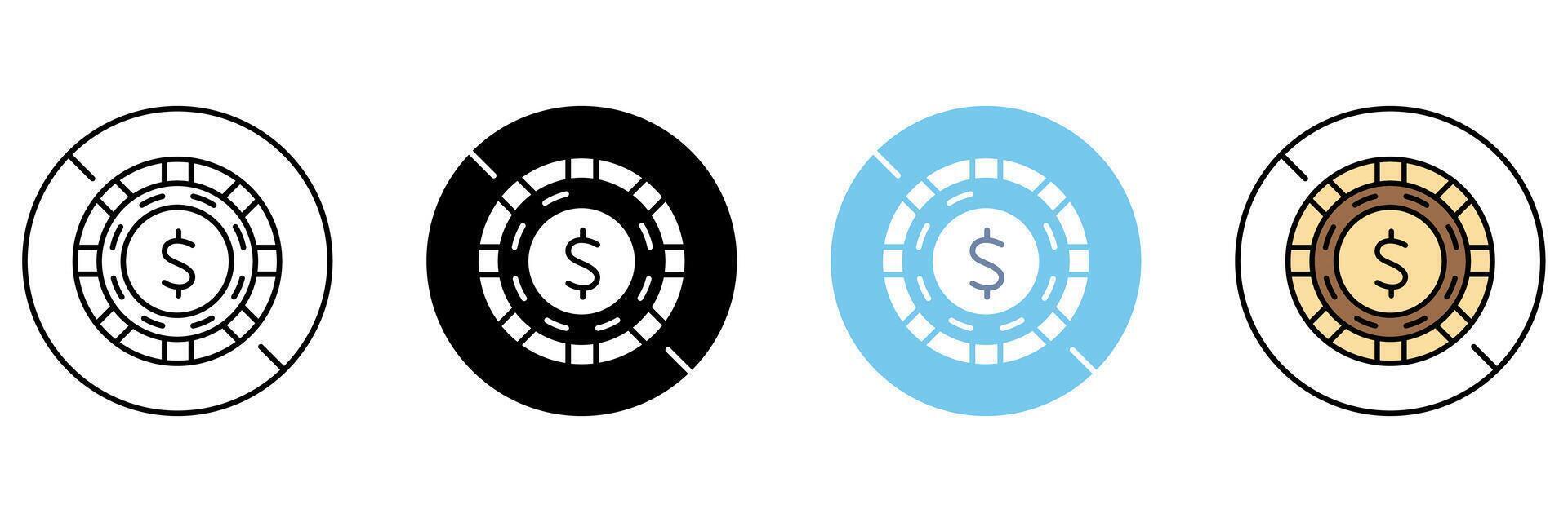 NO GAMBLING concept line icon. Simple element illustration. vector