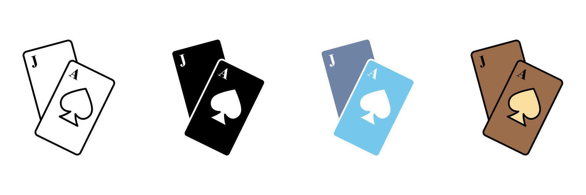 BLACK JACK concept line icon. Simple element illustration. vector