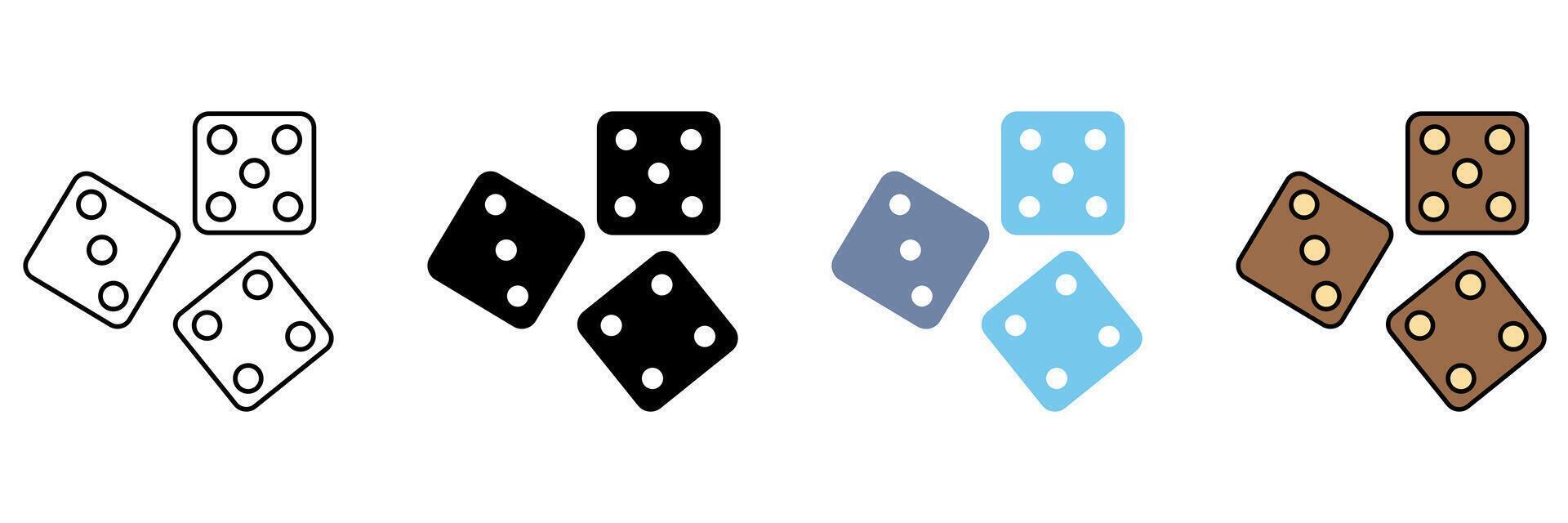 DICE concept line icon. Simple element illustration. vector