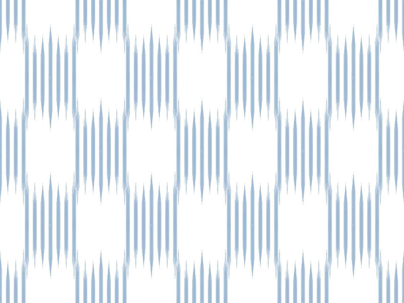 Ikat weave pattern with blue color. vector