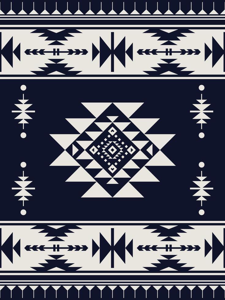 American Navajo pattern design. Ethnic ornament on the carpet. Aztec style. Tribal. motif. vector