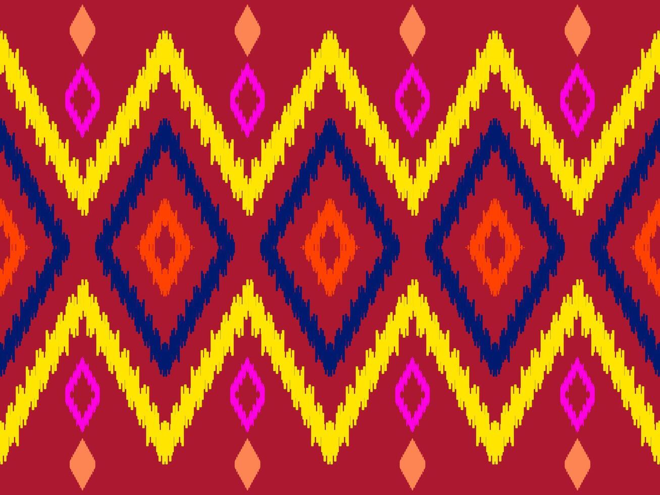 Ikat geometric with diamonds. ikat geometric ethnic pattern style. ikat pattern design for clothing, textile, wrapping, background, wallpaper, carpet, embroidery vector