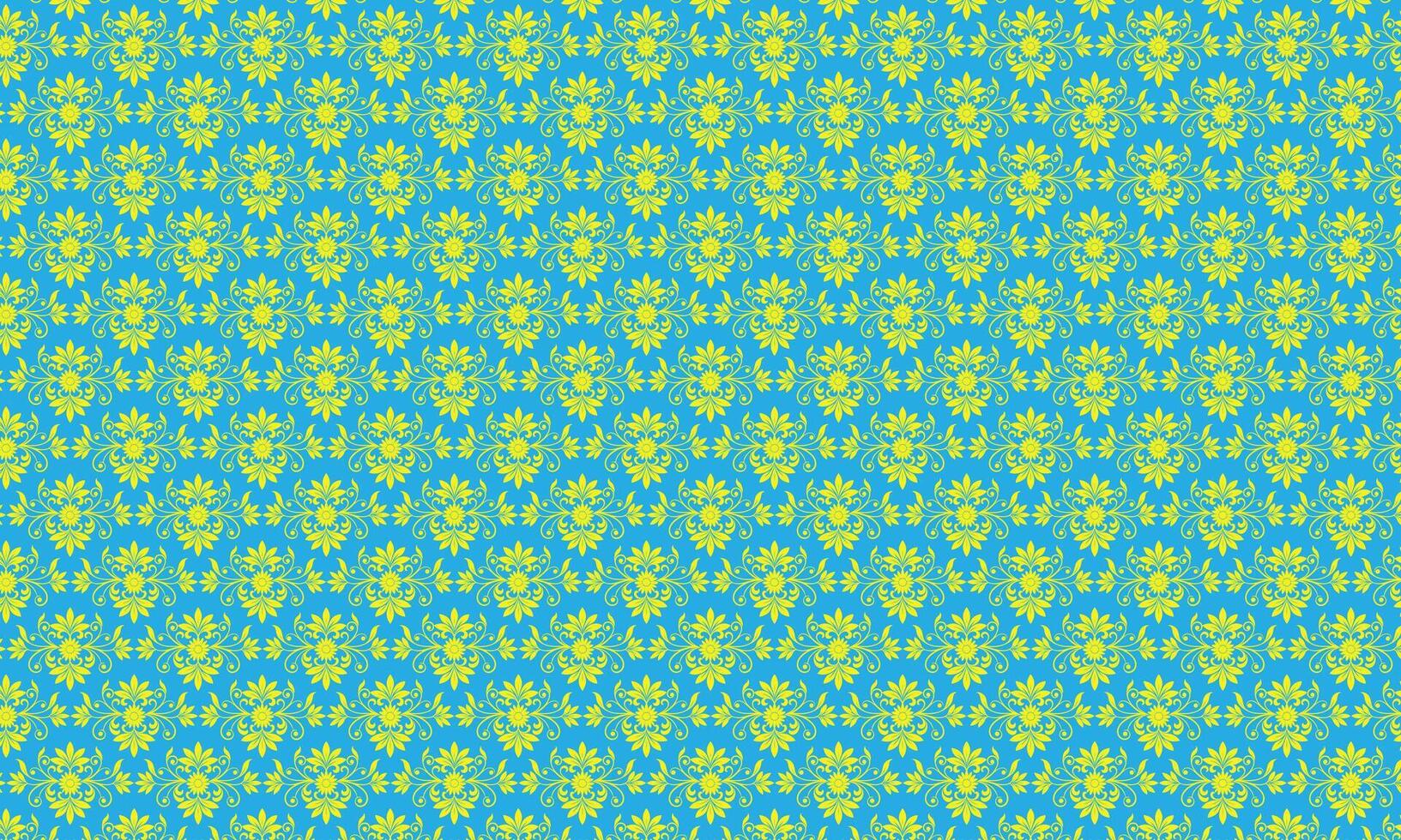 Seamless blue floral pattern with dots and vintage decorative design vector