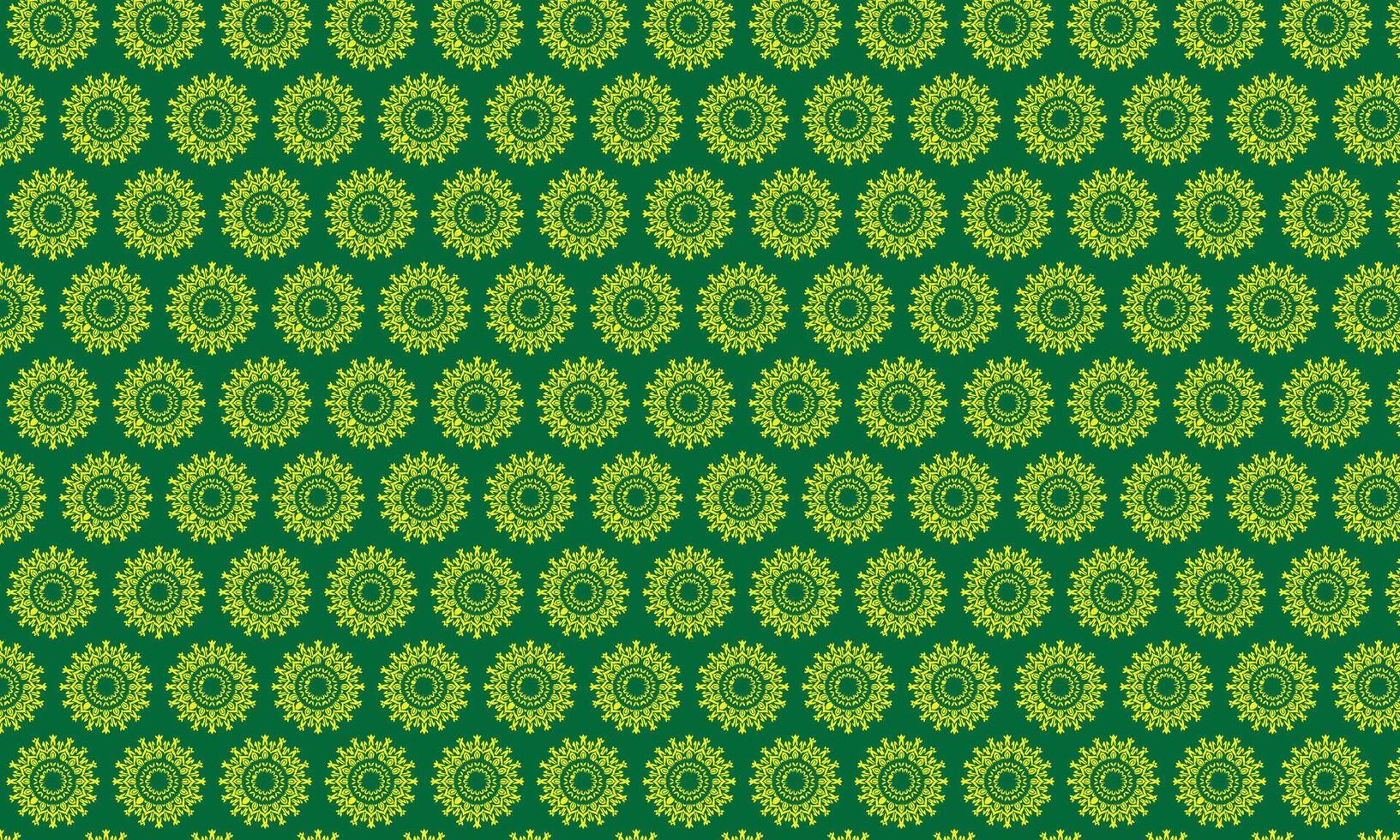 Green floral pattern design vector