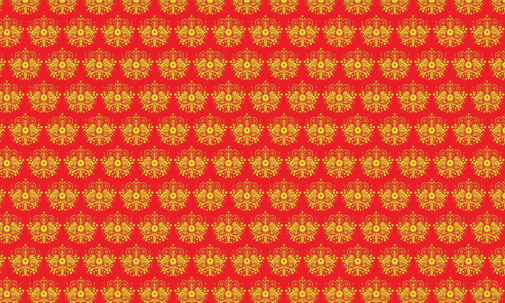 Red and yellow decorative pattern design vector