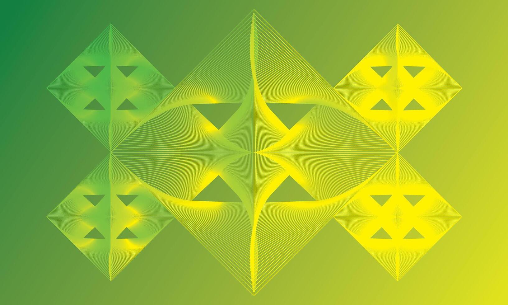 Green star abstract background with yellow and festive decorative elements vector