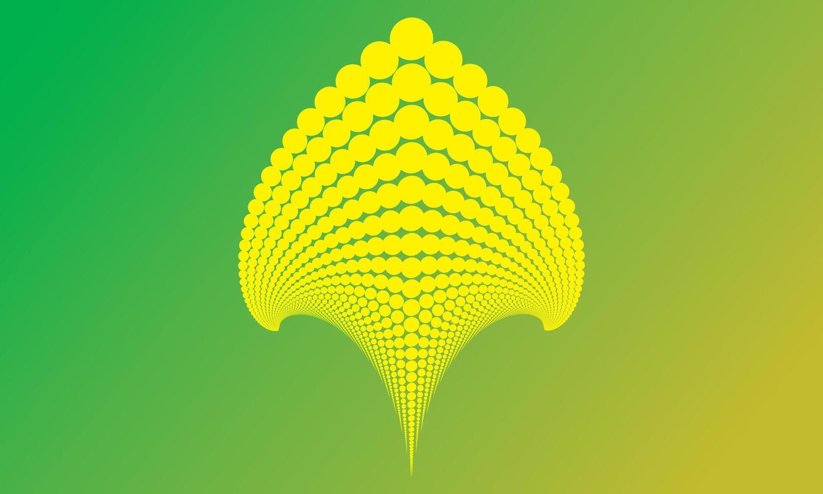 Abstract yellow leaf design with water drops on a nature inspired background vector