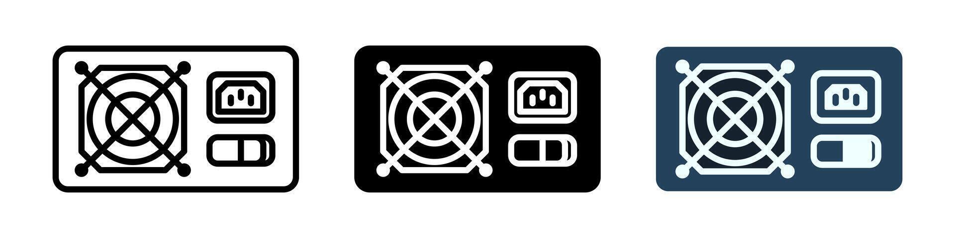 Psu icon set. for mobile concept and web design on white background vector