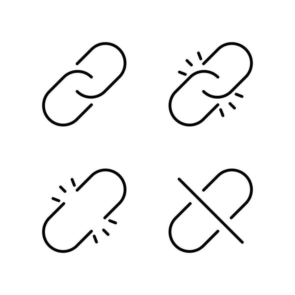 Link icon set. URL link icon. Copy link. vector