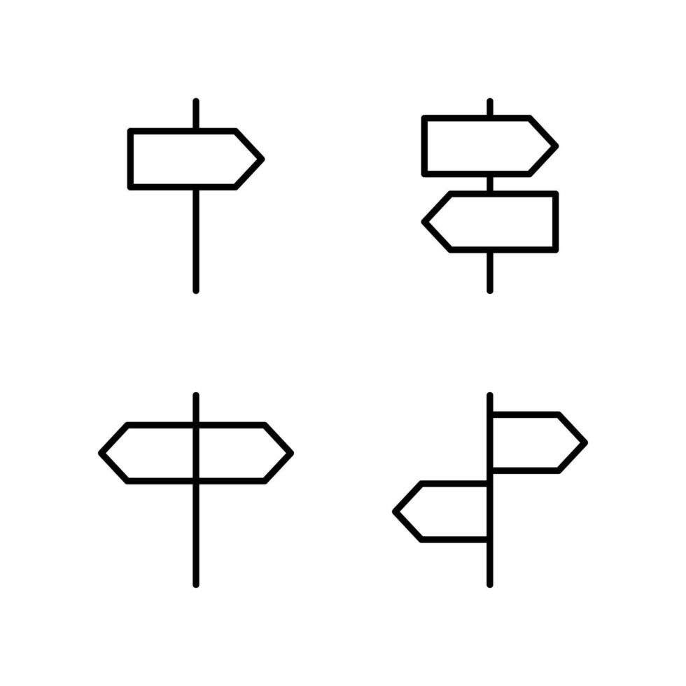 Signpost icon set. Sign icon. Location. vector