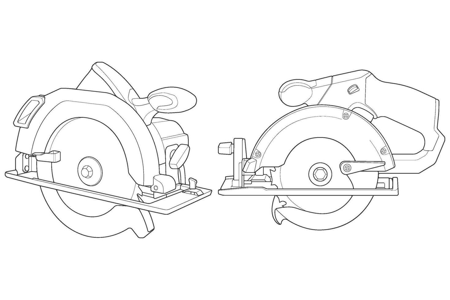 circular saws illustration vector