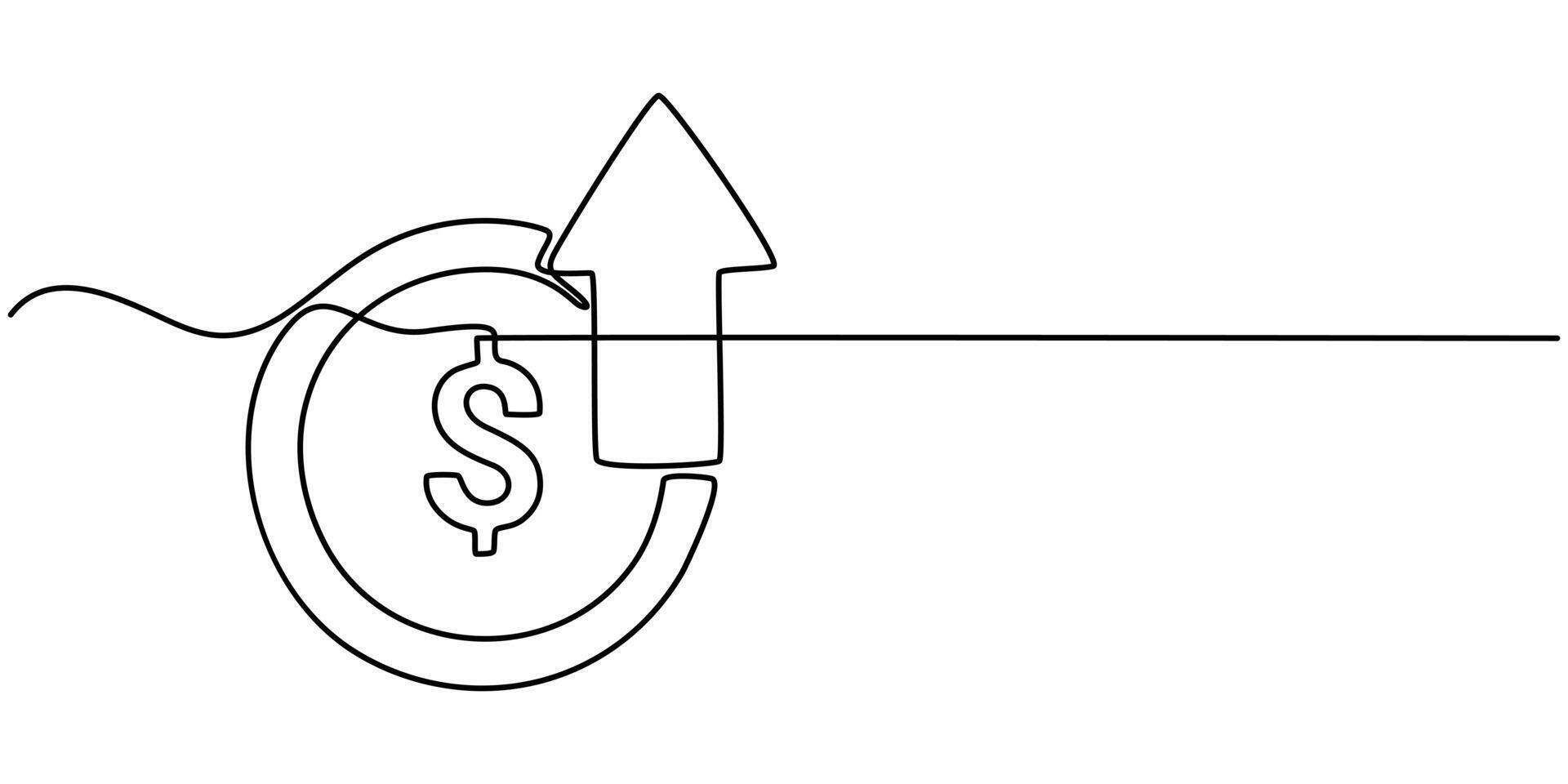 Continuous Line Drawing of Financial Advisor Icon. Hand Drawn Symbol Pro Illustration vector