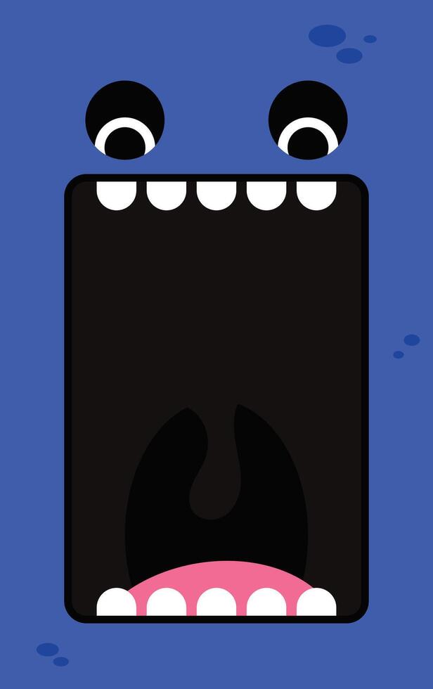 Cute Blue Monster vector