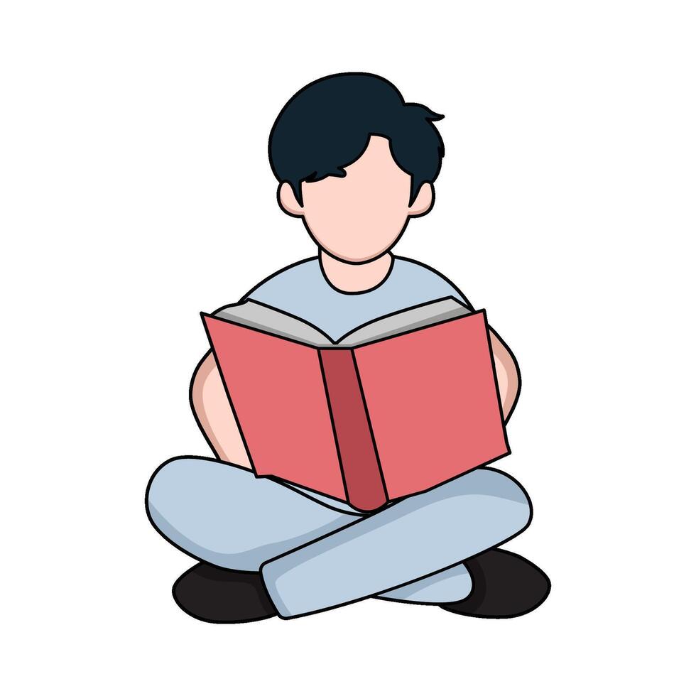 illustration of Reading Book vector