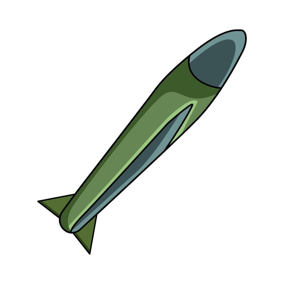illustration of Green Missile vector