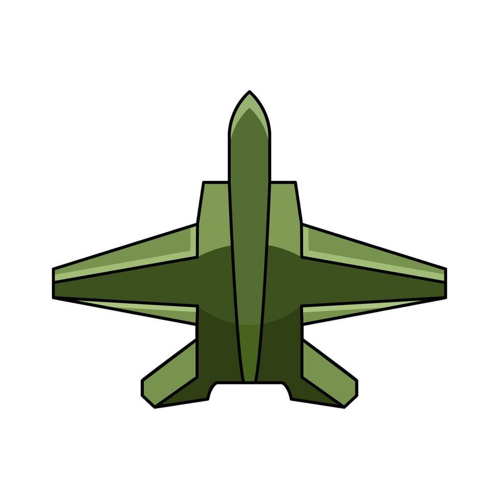 illustration of Green Fighter jet vector