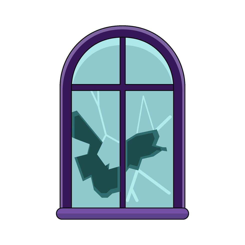 illustration of Broken Window vector