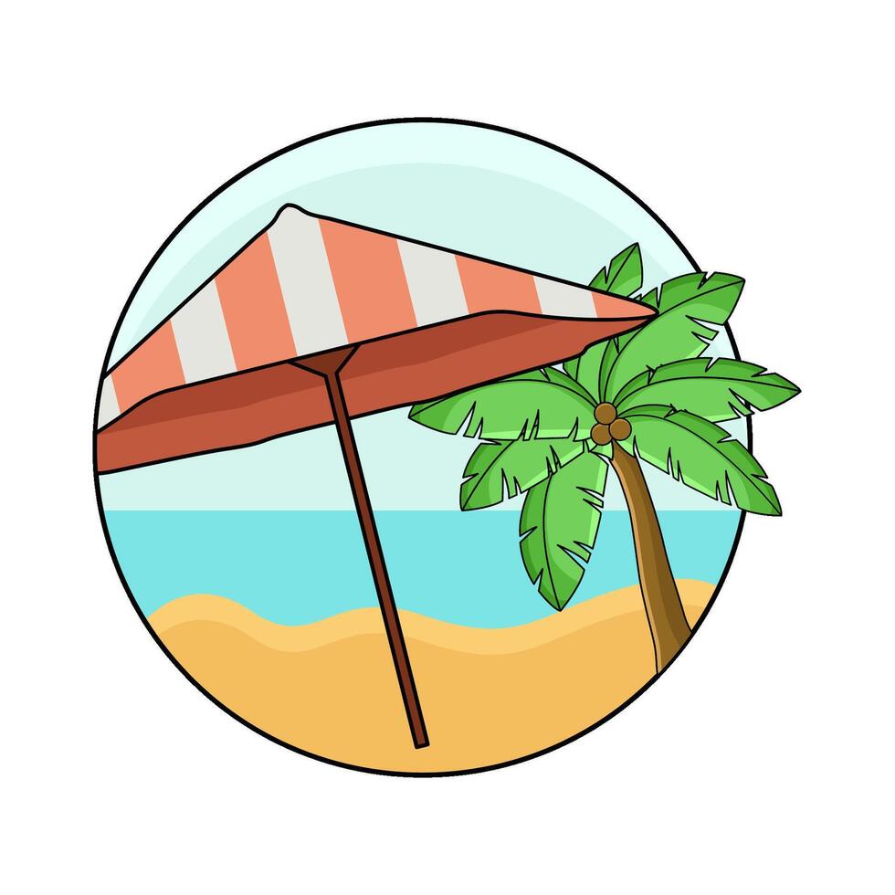 illustration of Beach Sign vector