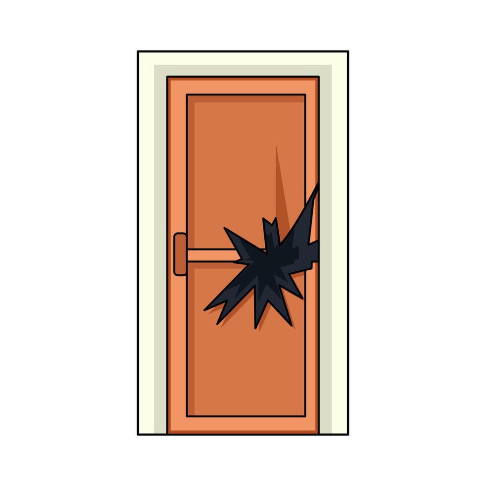 illustration of Creaking Door vector
