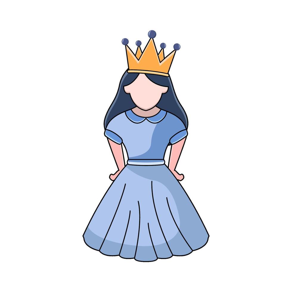 Girl in Princess Costume vector