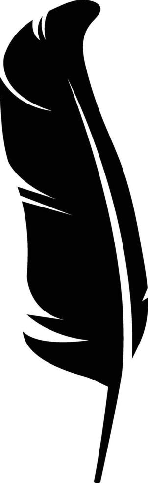 Abstract Bird Feather Silhouette. Design Element vector