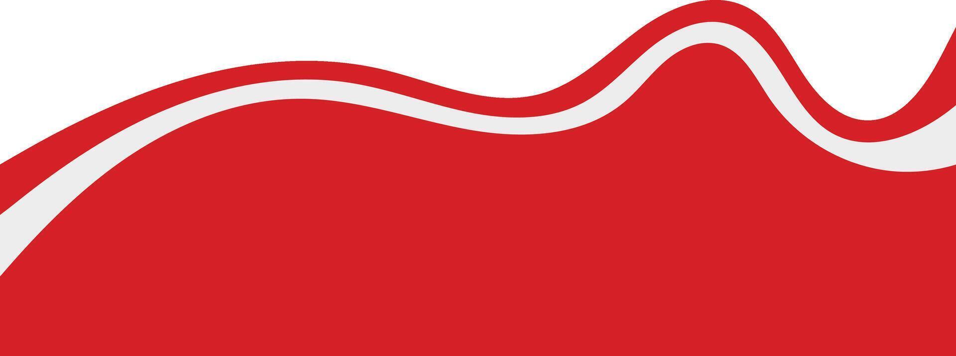 Indonesian Ribbon Flag in Flat Design vector