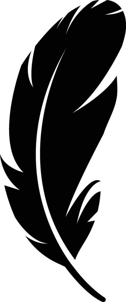 Abstract Bird Feather Silhouette in Flat Design vector