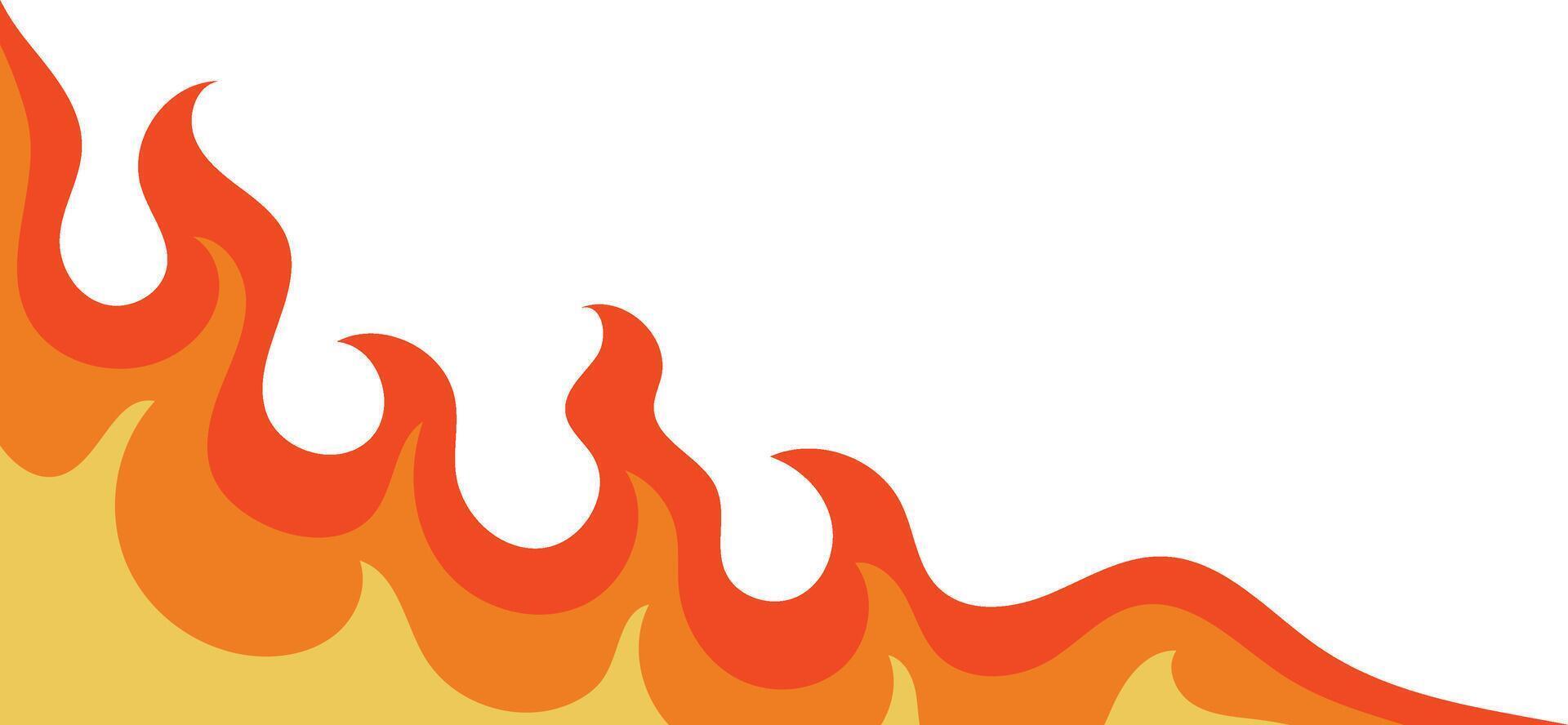 Fire Border Illustration, Isolated on White Background vector