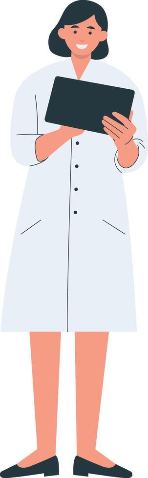 Pharmacist Person Character with Cartoon Design. Isolated on White Background. vector