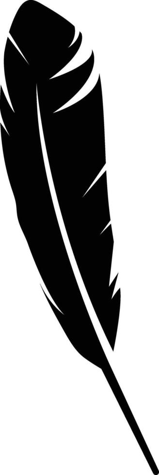 Abstract Bird Feather Silhouette, vector