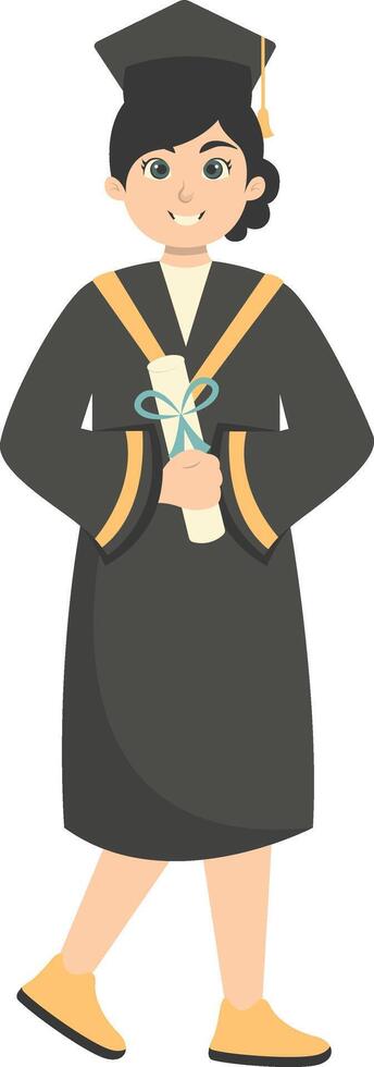 Illustration of People Graduation From University Isolated on White Background vector