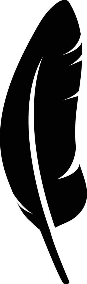 Abstract Bird Feather Silhouette in Flat Design. vector