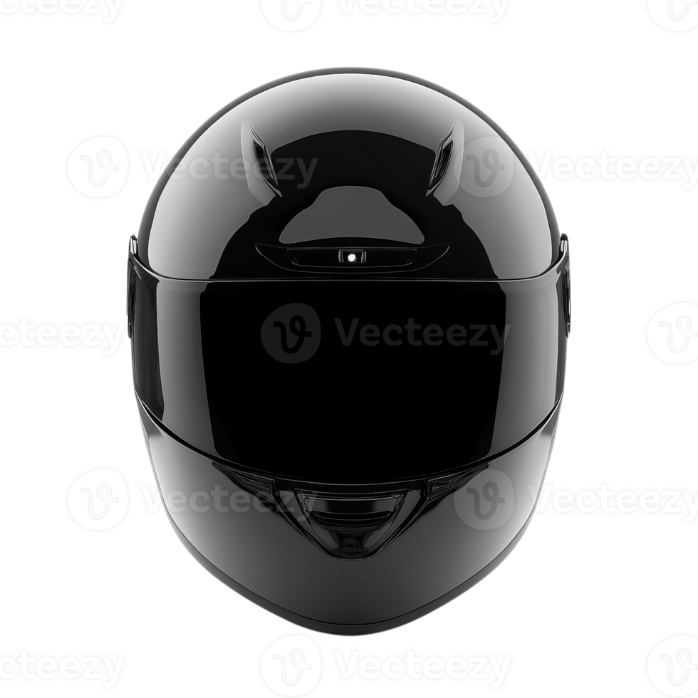 A black safety helmet on transparent background png