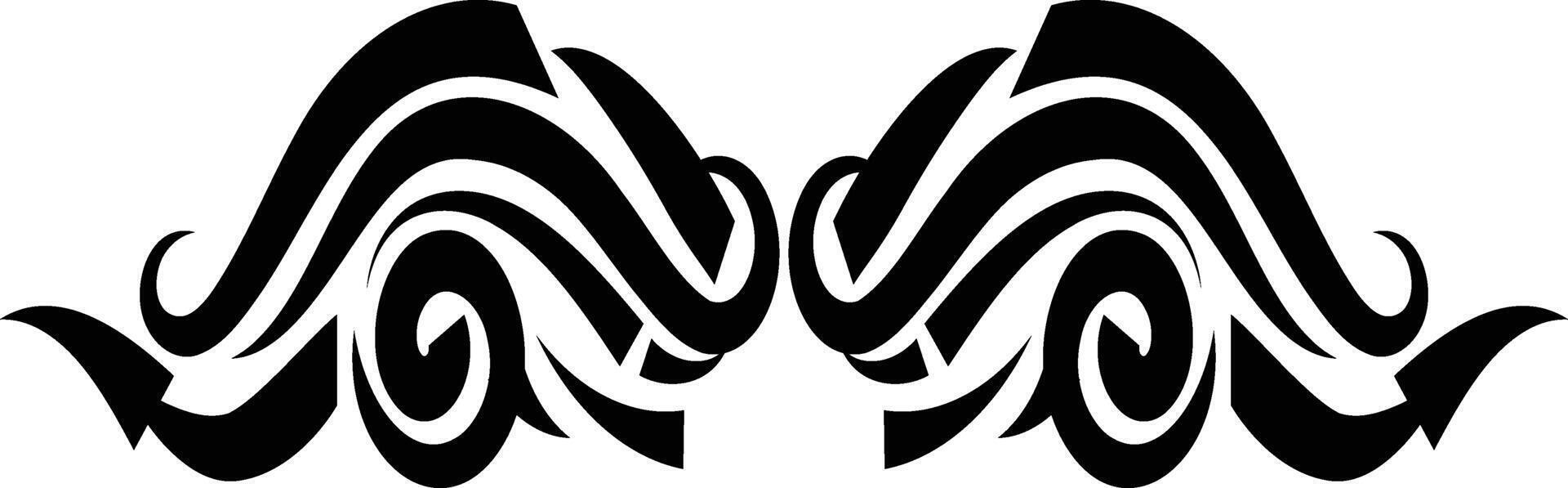 Tribal Tattoo Clipart with Abstract Hawaiian Design vector