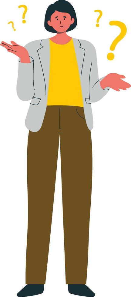 People Asking Question Character. vector