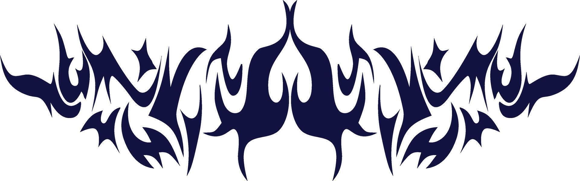 Neo Tribal Tattoo Border Element with Simple Design vector