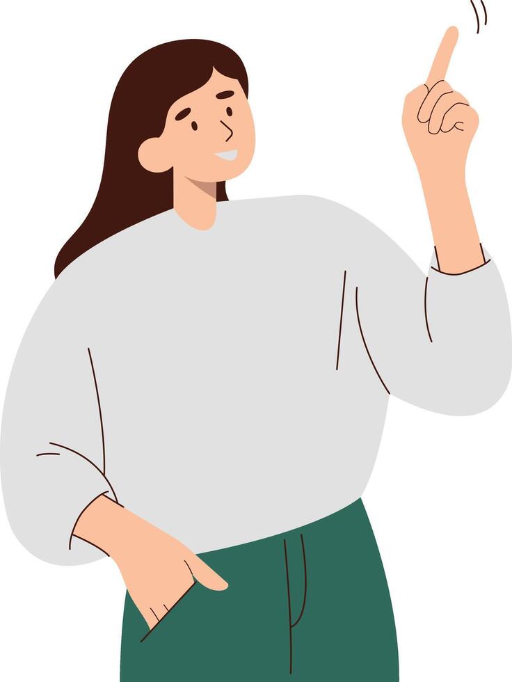 Person Pointing Character vector